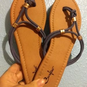 Curfew brand blue Flip flops